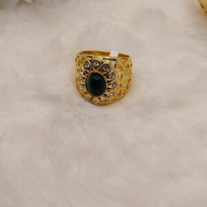 Bague perle verte